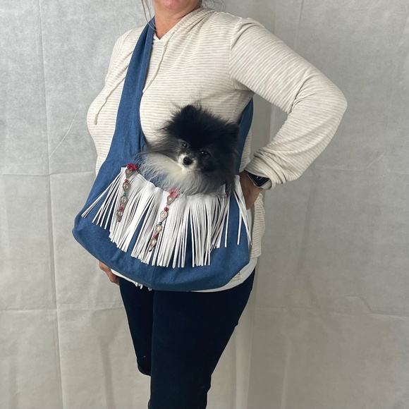DESIGNER "FURBABY" TOTE CARRIER (NWOT) HANDMADE - Picture 9 of 11